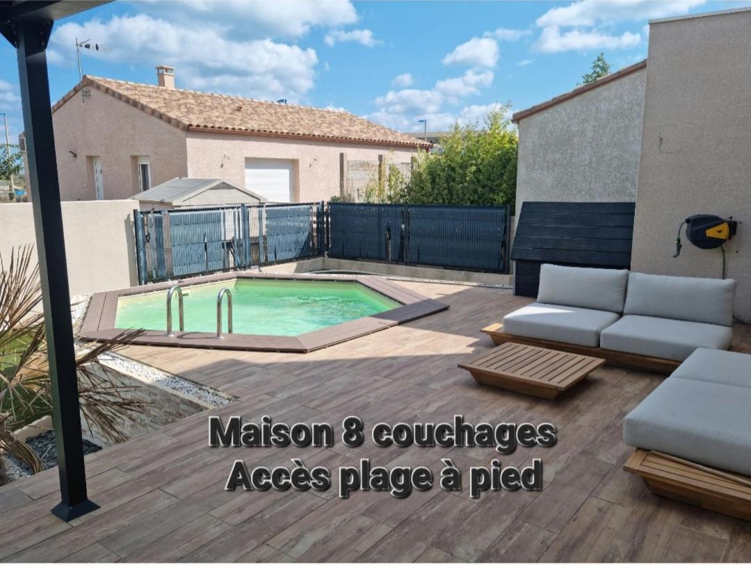 Maison 8 Couchages Clim, Plage A Pied, Petite Piscine Port-la-Nouvelle Exterior foto